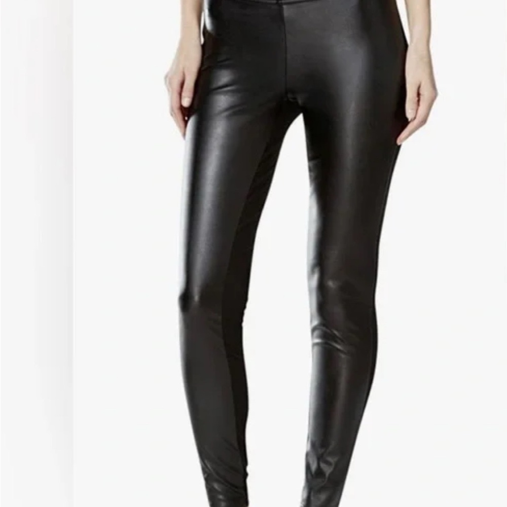 Women's Calvin Klein Black High Rise Faux Leather Pant - XS  Effortlessly Edgy